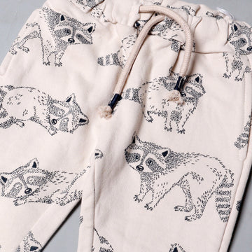 CREAM FOX PRINTED JOGGER PANTS TROUSER